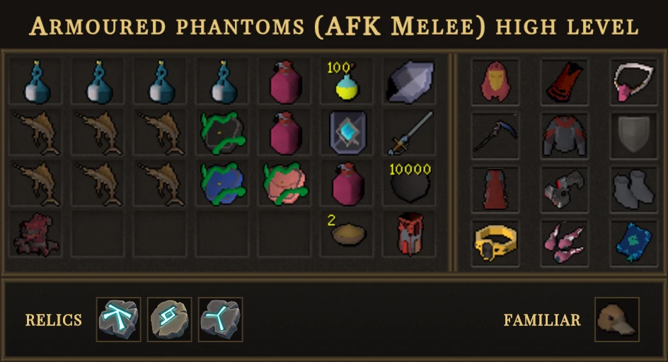 Armoured phantoms (AFK Melee) high level