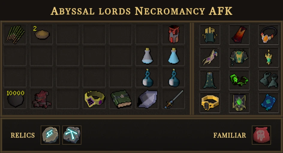 Abyssal lords Necromancy AFK