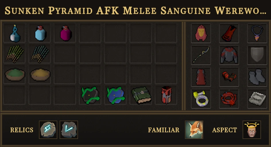 Sunken Pyramid AFK Melee Sanguine Werewolves