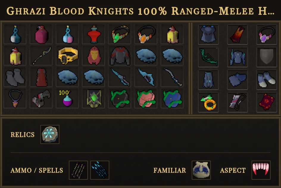 Ghrazi Blood Knights 100% Ranged-Melee Hybrid