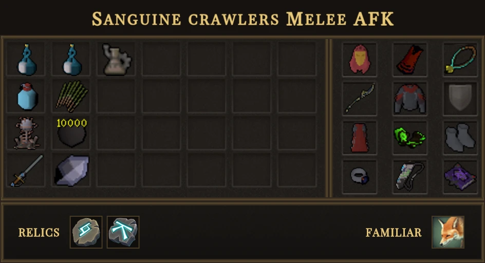Sanguine crawlers Melee AFK