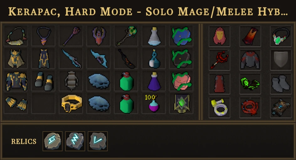 Kerapac, Hard Mode - Solo Mage/Melee Hybrid