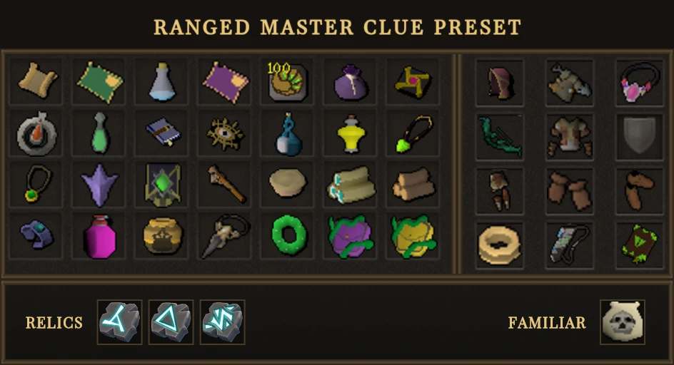 ranged master clue preset