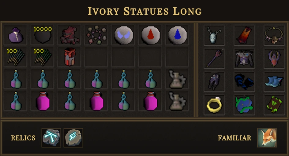 Ivory Statues Long